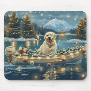Große Pyrenäen Weihnachten Feierliche Reise Mousepad