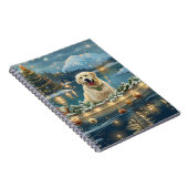 Große Pyrenäen Weihnachten Feierliche Reise Notizblock (Rechte Seite)