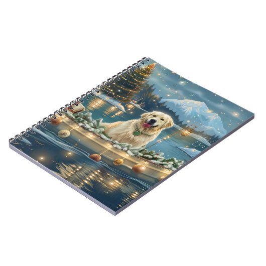 Große Pyrenäen Weihnachten Feierliche Reise Notizblock (Linke Seite)