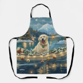 Große Pyrenäen Weihnachten Feierliche Reise Schürze (Vorderseite)
