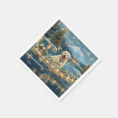 Große Pyrenäen Weihnachten Feierliche Reise Serviette (Ecke)