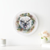 Große Pyrenäen Weihnachtsfeiertag Große Wanduhr (Zuhause)