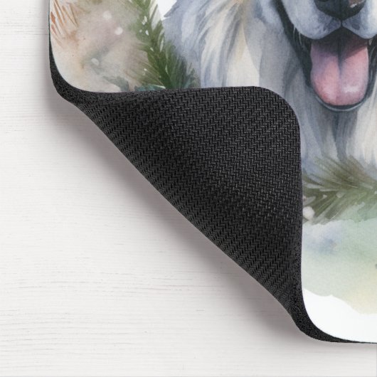 Große Pyrenäen Weihnachtsfeiertag Mousepad (Ecke)