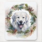 Große Pyrenäen Weihnachtsfeiertag Mousepad (Vorne)