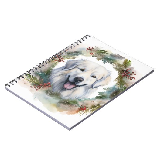 Große Pyrenäen Weihnachtsfeiertag Notizblock (Linke Seite)