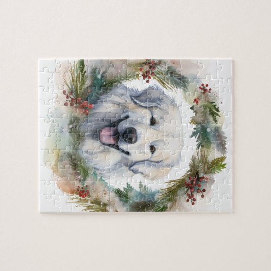 Große Pyrenäen Weihnachtsfeiertag Puzzle (Horizontal)