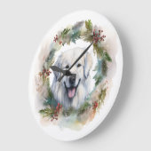 Große Pyrenäen Weihnachtsfeiertag Wanduhr (Winkel)