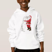 Große Pyrenäen-Weihnachtsgruß Hoodie (Vorderseite)