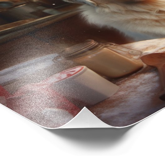 Große Pyrenäen Weihnachtskost Feiertag Fotodruck (Ecke)