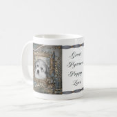 Große Pyrenäen Welpe Doppelseitige Tasse 2011 (Vorderseite Links)