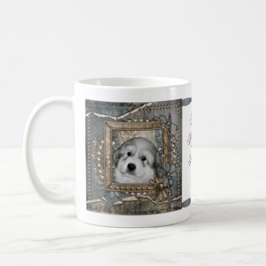 Große Pyrenäen Welpe Doppelseitige Tasse 2011 (Links)