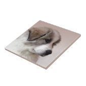 Große Pyrenäen-Welpe Fliese (Seite)