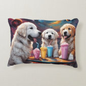 Große Pyrenäen Welpen N Milchshakes Dekokissen (Rückseite)