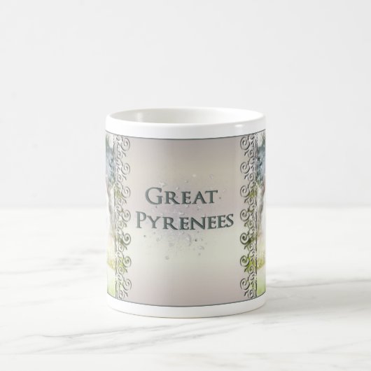 Große Pyrenäen Winterlandschaft Tasse (Mittel)