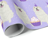 Große Pyrenäen zum Geburtstag Geschenkpapier (Rolleneckpunkt)