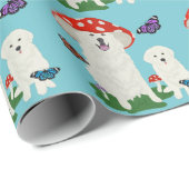 Große Pyrenäen zum Geburtstag Geschenkpapier (Rolleneckpunkt)