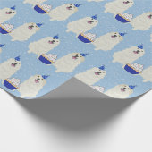 Große Pyrenäen zum Geburtstag Geschenkpapier (Ecke)