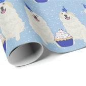 Große Pyrenäen zum Geburtstag Geschenkpapier (Rolleneckpunkt)