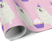 Große Pyrenäen zum Geburtstag Geschenkpapier (Rolleneckpunkt)