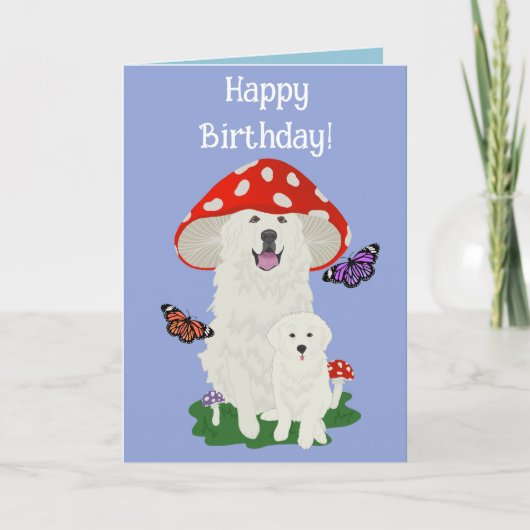 Große Pyrenäen zum Geburtstag Karte (Vorderseite)
