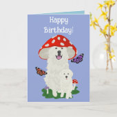 Große Pyrenäen zum Geburtstag Karte (Gelbe Blume)