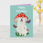 Große Pyrenäen zum Geburtstag Karte (Gelbe Blume)