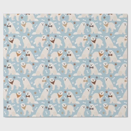 Große Pyrenäenpfeffer und Knochen-Umschlagpapier Geschenkpapier (Flach)