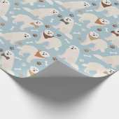 Große Pyrenäenpfeffer und Knochen-Umschlagpapier Geschenkpapier (Ecke)