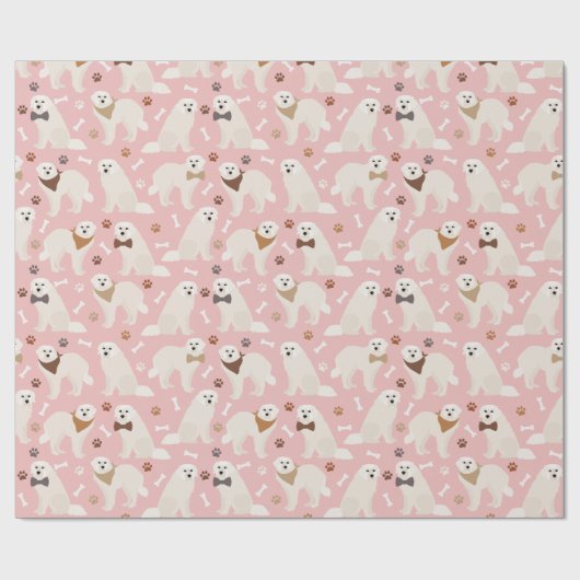 Große Pyrenäenpfeffer und Knochen-Umschlagpapier Geschenkpapier (Flach)