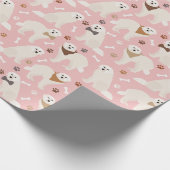 Große Pyrenäenpfeffer und Knochen-Umschlagpapier Geschenkpapier (Ecke)