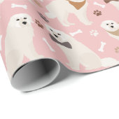 Große Pyrenäenpfeffer und Knochen-Umschlagpapier Geschenkpapier (Rolleneckpunkt)