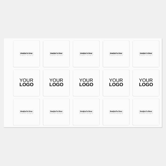 Große quadratische Klebefläche / wasserdicht Etiketten (Blatt)