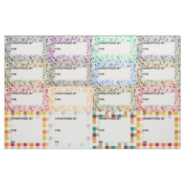 Große Quilt Labels - Paisley und Gingham Stoff