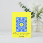 GROSSE QUOTE vom Buddha Postkarte (Stehend Vorderseite)