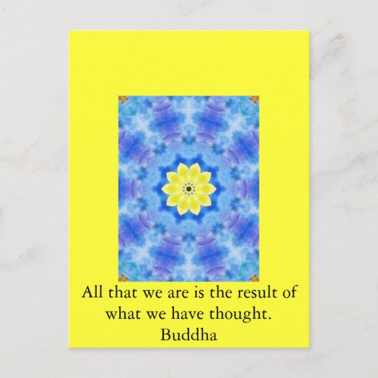 GROSSE QUOTE vom Buddha Postkarte (Vorderseite)