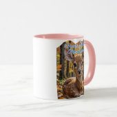 Große, rauchige Berge Fawn Deer Tasse (VorderseiteRechts)