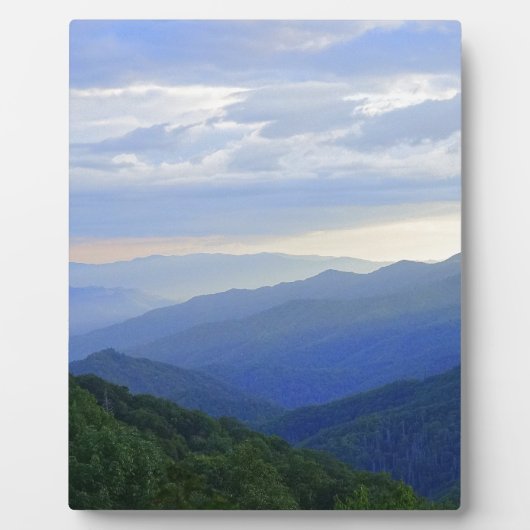 Große, rauchige Berge Fotoplatte (Vorderseite)