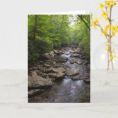 Große, rauchige Berge glänzende Grußkarten Karte (Gelbe Blume)