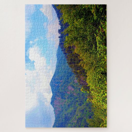 Große rauchige Berge Hintergrund Puzzle (Vertikal)