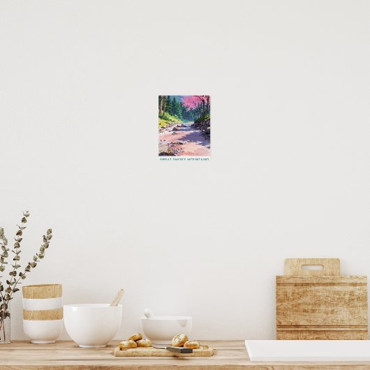 Große, rauchige Berge, Landschaftlicher Nationalpa Poster (Küche)