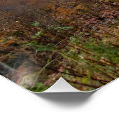 Große, rauchige Berge lassen Burnt Orange Poster (Ecke)