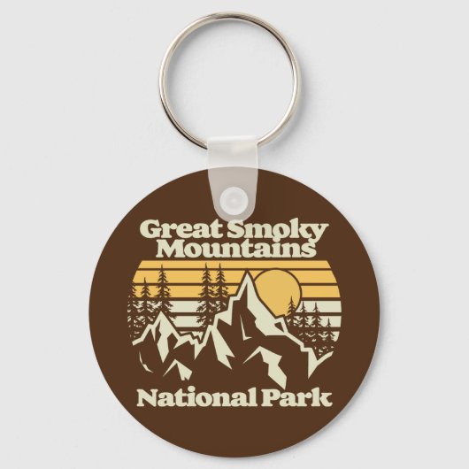 Große, rauchige Berge, Nationalpark Schlüsselanhänger (Vorderseite)