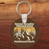 Große, rauchige Berge, Nationalpark Schlüsselanhänger (Vorderseite)