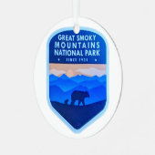 Große, rauchige Berge Ornament Aus Metall (Vorderseite links)