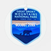 Große, rauchige Berge Ornament Aus Metall (Rückseite)