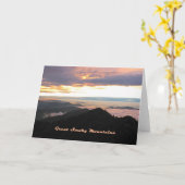 Große, rauchige Berge Pastel Sunset Karte (Gelbe Blume)