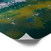 Große, rauchige Berge Poster (Ecke)