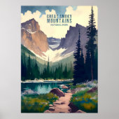 Große, rauchige Berge Poster (Vorne)