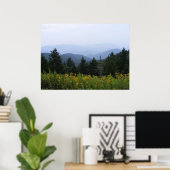 Große, rauchige Berge Poster (Heimbüro)