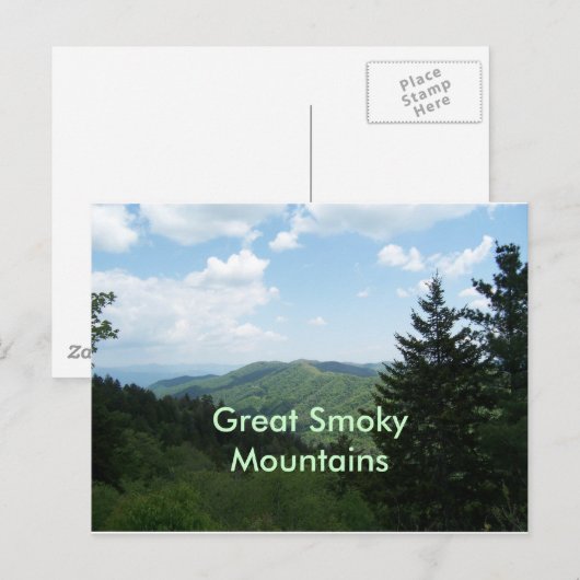 Große, rauchige Berge Postkarte (Vorne/Hinten)